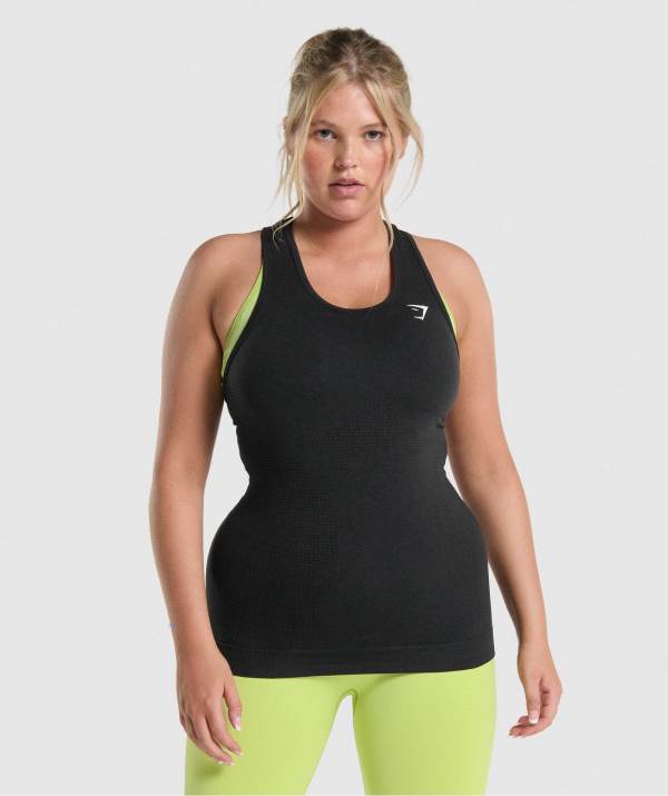 Damske Tielko Gymshark Vital Seamless 2.0 Vest Čierne | YQ2479503
